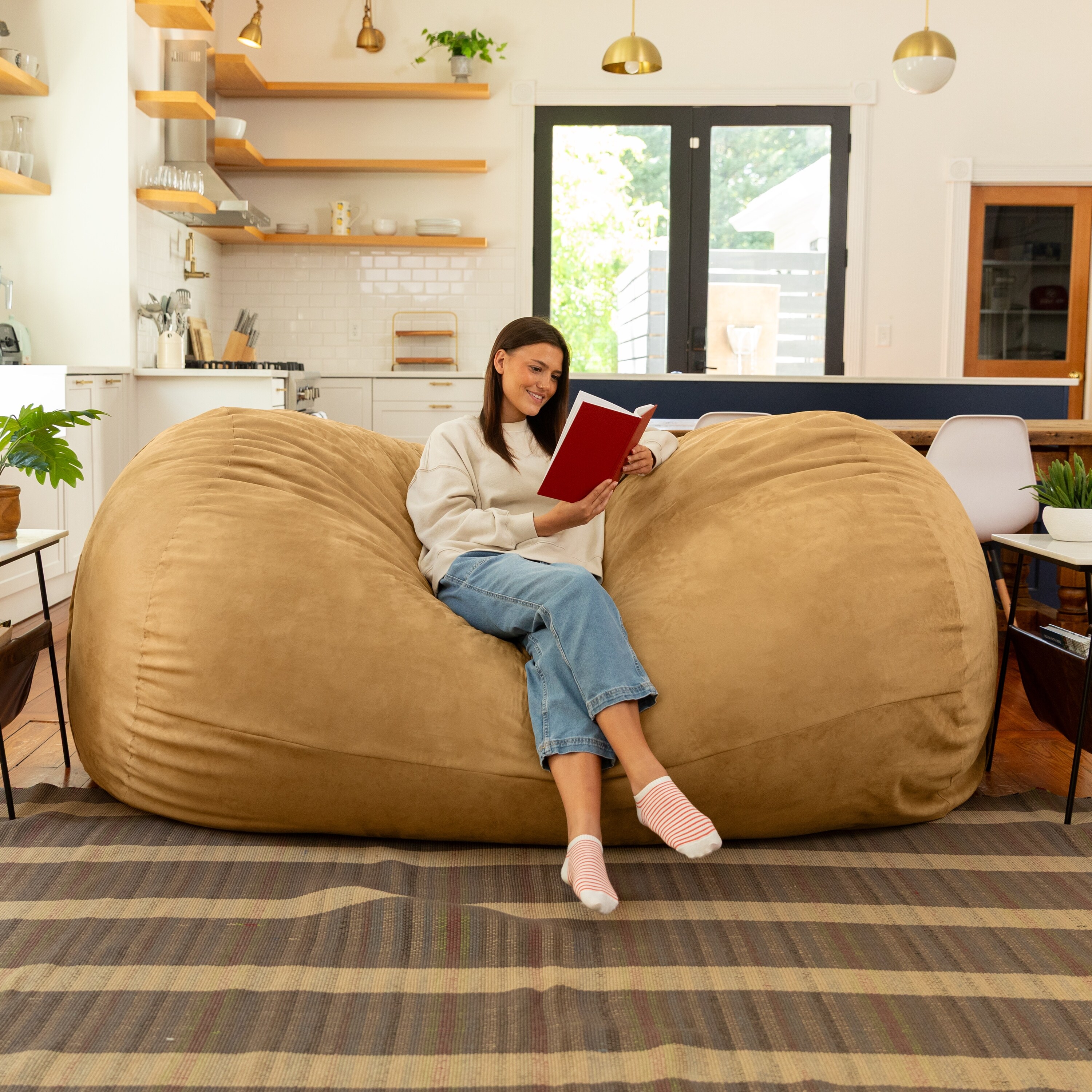 Jaxx 7' Bean Bag Sofa - On Sale - Overstock - 7998725