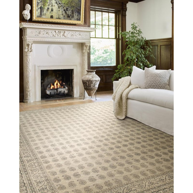 Nabela Noor Home x Livabliss Alo Traditional Area Rug - 9'1" x 12' - Medium Grey