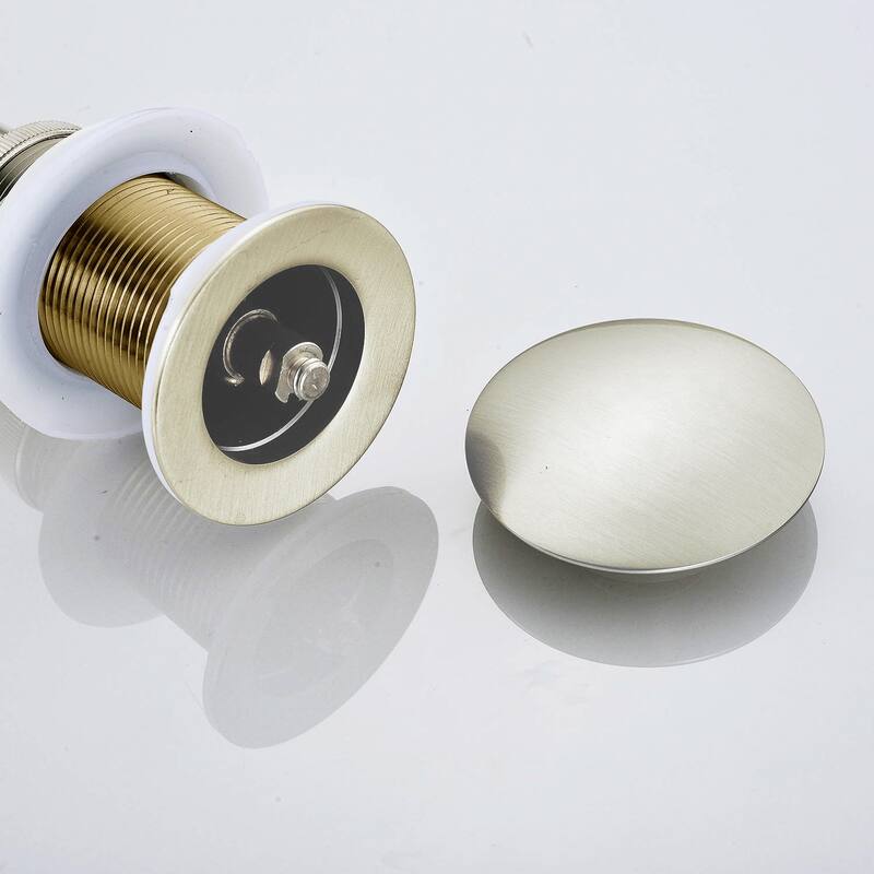 DORNBERG B007A Pop Up Bathroom Sink Drain with Overflow - Brushed Nickel