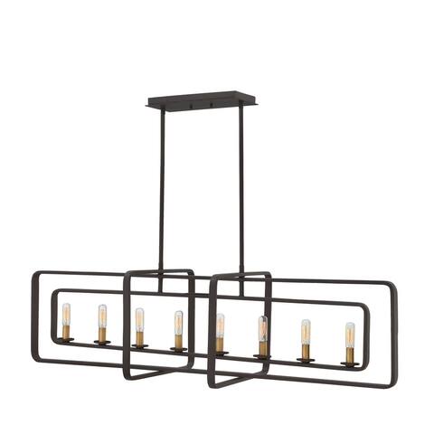 Hinkley Lighting 8 Light Large Linear Single Pendant from the Quentin