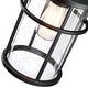 preview thumbnail 4 of 5, 2 Pack 1-Light Black Outdoor Dusk to Dawn Light Cylinder Seeded Glass Shade