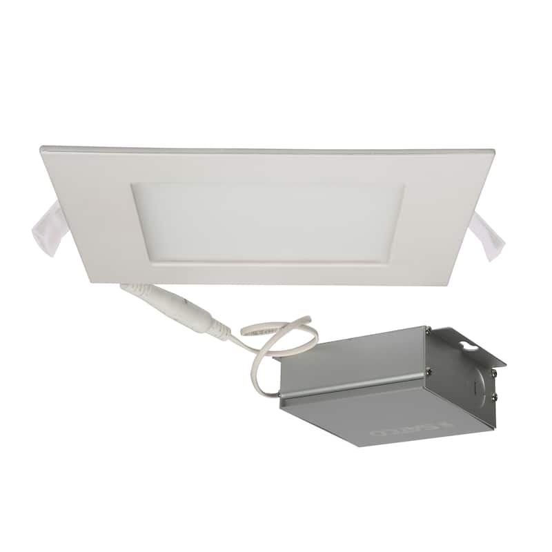 12W LED DW Downlight Edge-lit 6 in 5000K 120V Square Remote Driver