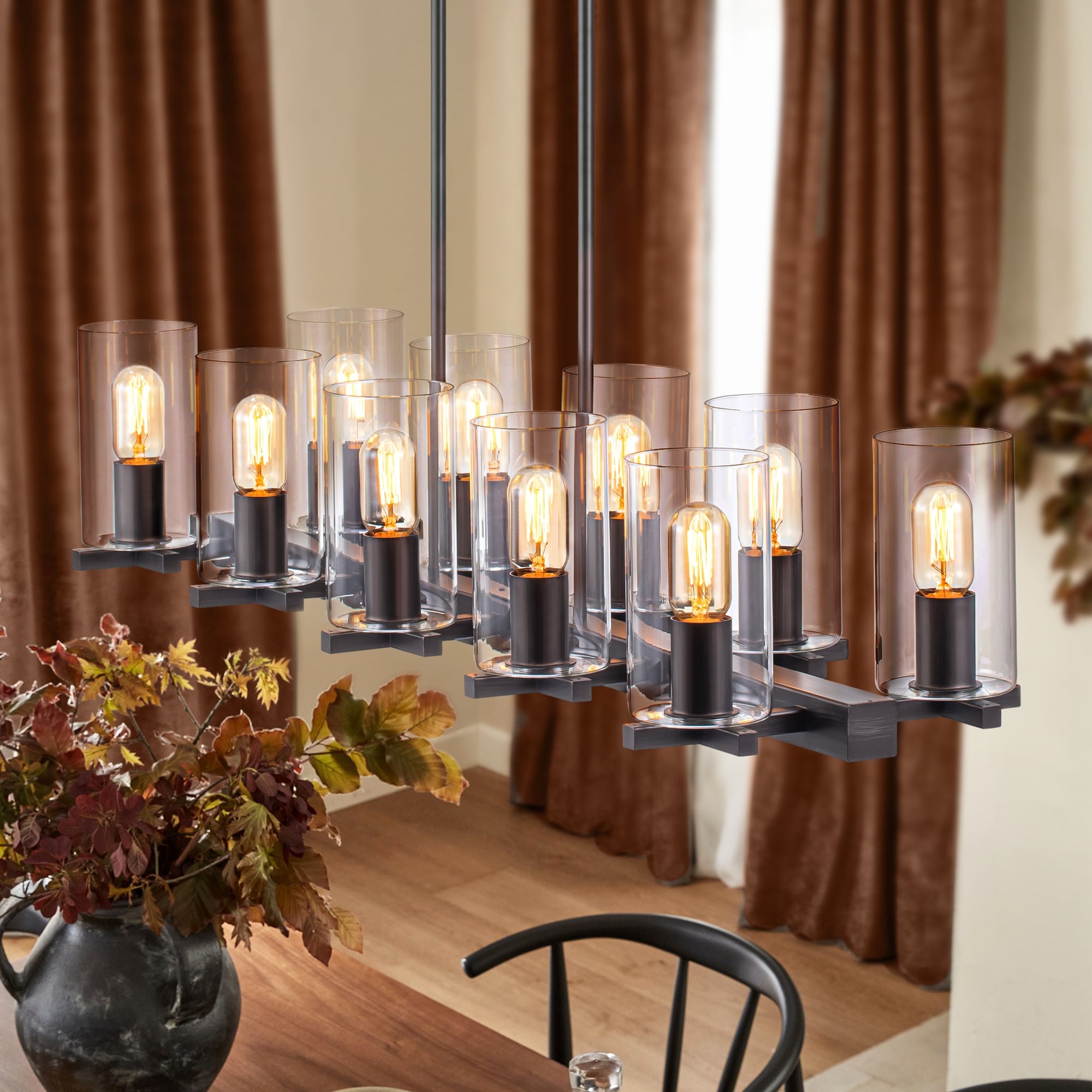 Linear candle chandelier online