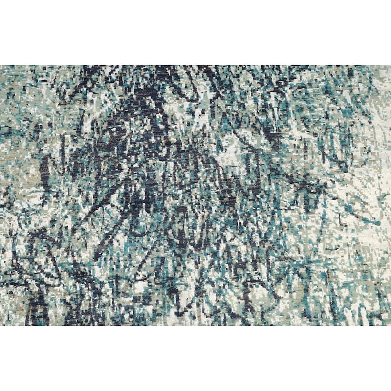 Wool/ Silk Abstract Vegetable Dye Oriental Area Rug Hand-knotted - 6'0" x 8'10"