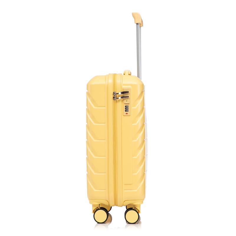 20 Inch ABS Hard Shell Travel Checked Luggage, Scratch Resistant Surface Four Multi-Directional Wheels, With Combination Lock