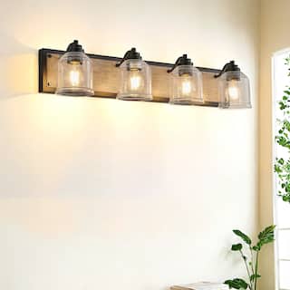 32" Farmhouse Vanity Light Fixture, 4-Light Bathroom Wall Sconce