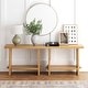 preview thumbnail 35 of 33, Nathan James Virgo Farmhouse 2-Tier Console Table in Wire-Brushed Wood Finish