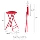 preview thumbnail 3 of 6, Trademark Home 24-Inch Folding Stool, Red