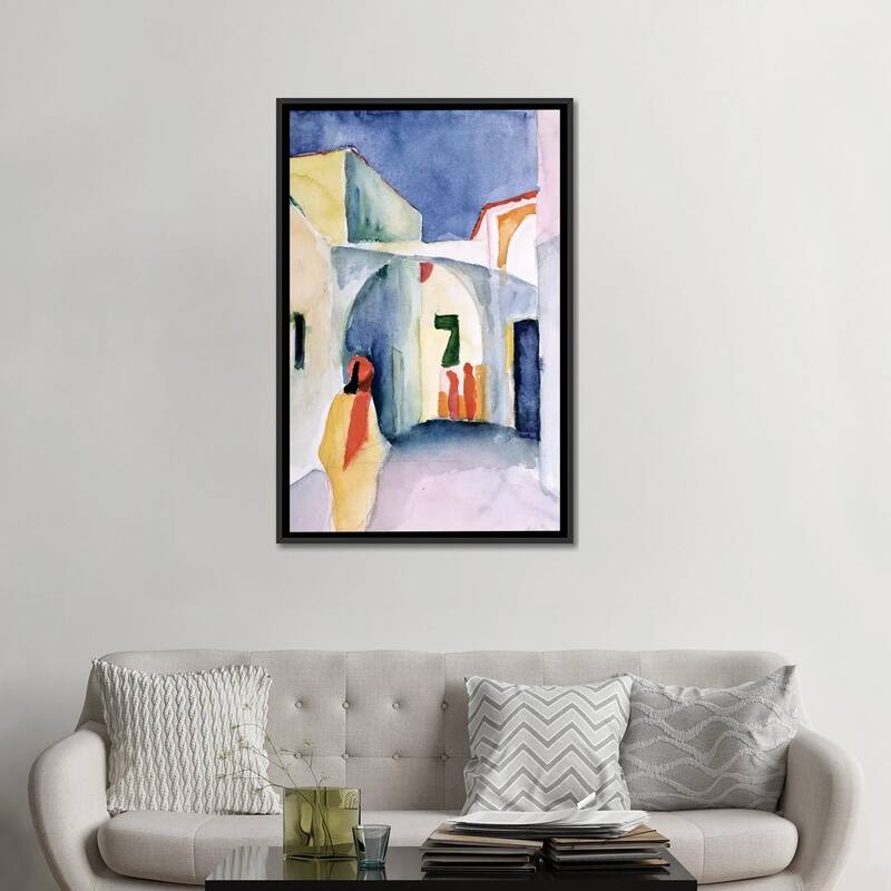 iCanvas "A Glance Down An Alley " by August Macke Framed