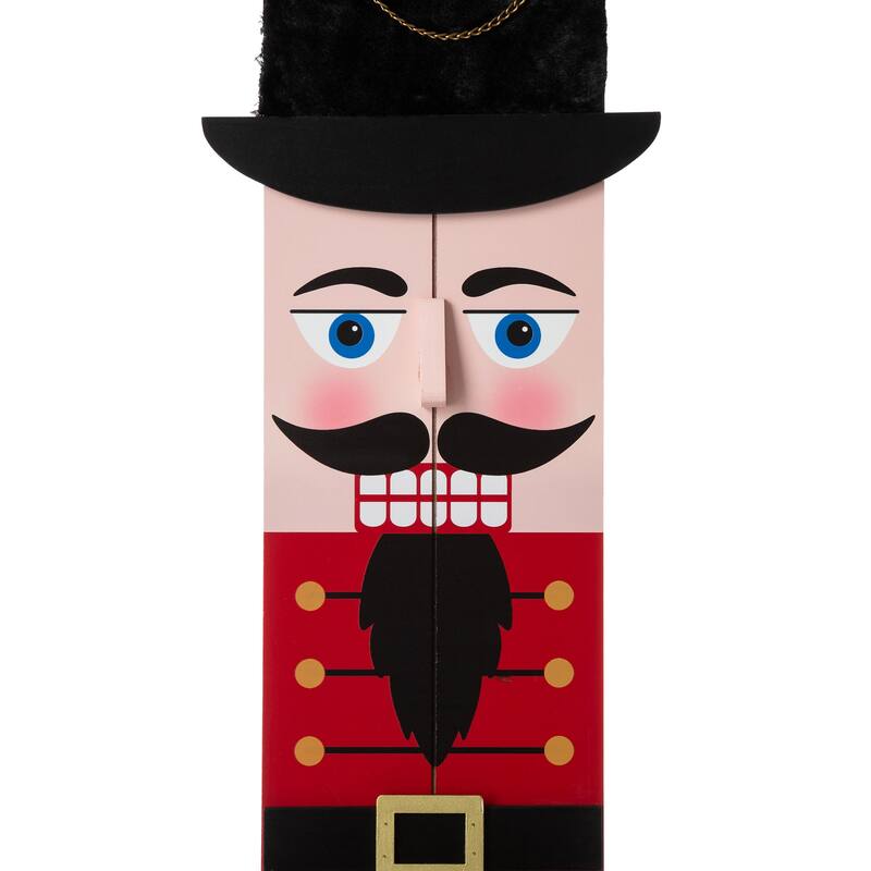 Glitzhome Wooden Christmas Nutcracker "PEACE" Porch Sign