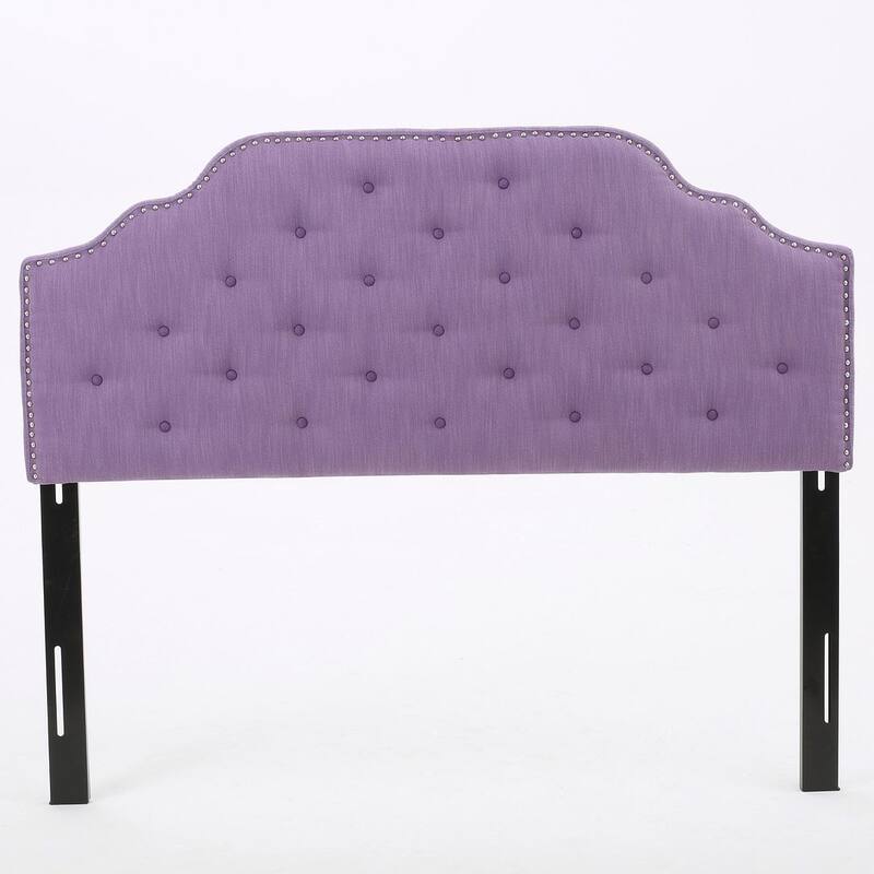 Queen & Full Tufted Headboard with Nailhead Trim by Christopher Knight Home -  Light Purple