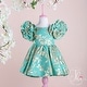 preview thumbnail 6 of 10, Special Occasion Dress with Two Flowers on Shoulders
