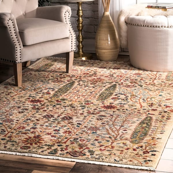slide 2 of 20, Nuloom Dasilva Tribal Fringe Area Rug 10' x 13' - Olive