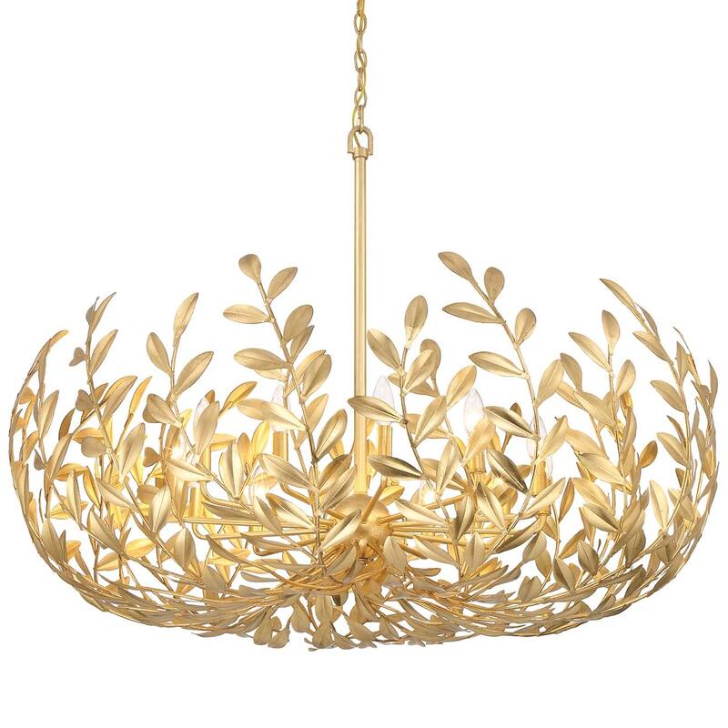 Crystorama Lighting Group 569 Broche 12 Light 42" Wide Chandelier - Antique Gold