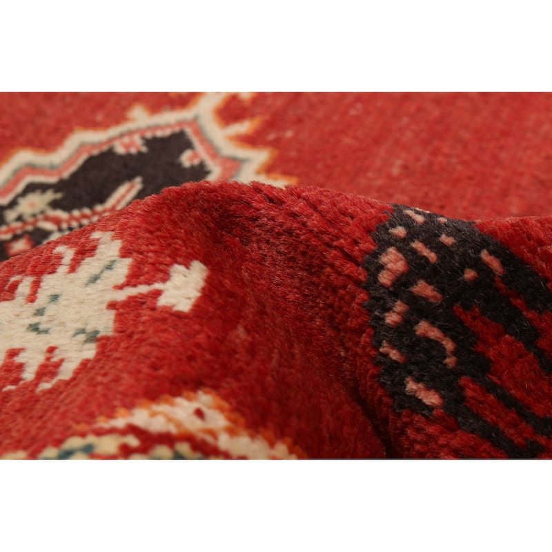 ECARPETGALLERY Hand-knotted Andelz Red Wool Rug - 3'7 x 5'0