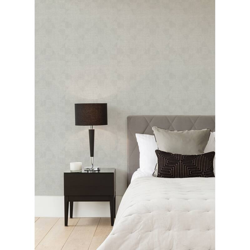 Advantage Wegener Silver Geometric Wallpaper