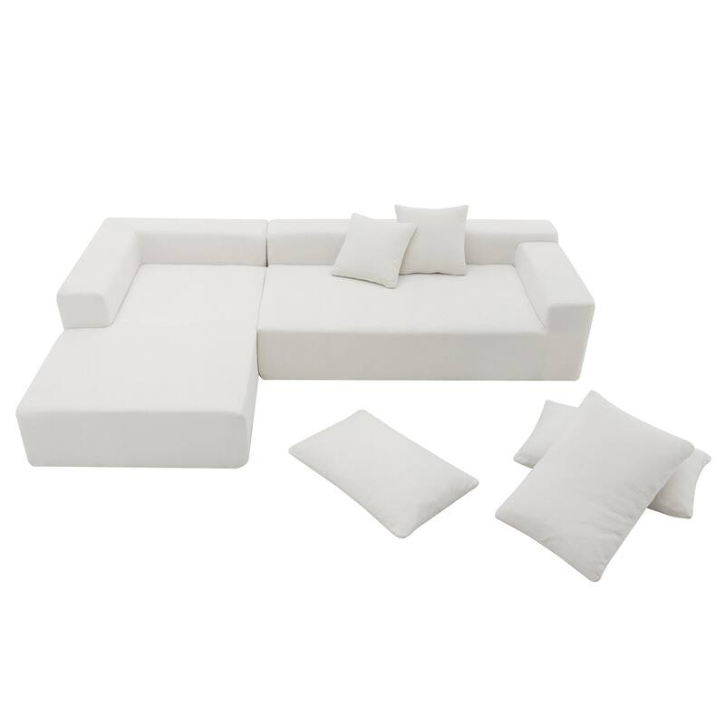 Modular Sectional Living Room Sofa Set Modern Minimalist Style