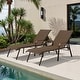 preview thumbnail 45 of 62, Set of 4 Lounge Chairs Outdoor Chaise Lounge with Arms and Adjustable Back