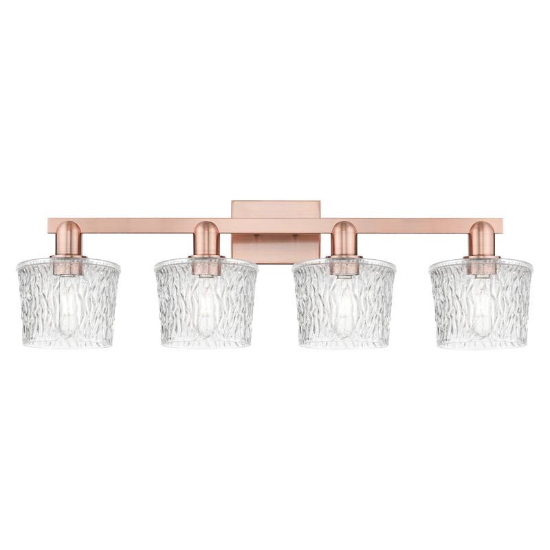 Innovations Lighting 716-4W-11-34 Niagara Vanity Niagara 4 Light 34" - Antique Copper / Clear