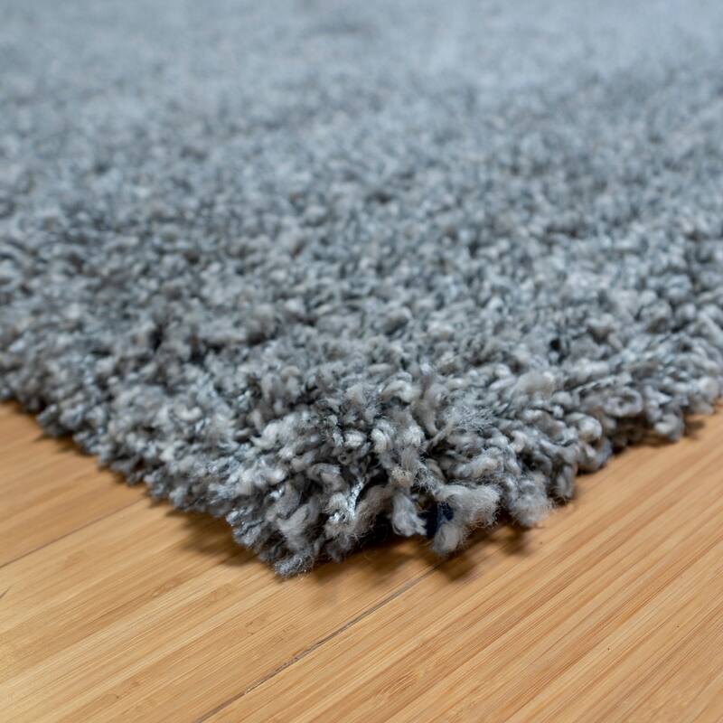 Gertmenian Ultimate Solid Smoke Grey Plush Shag Area Rug