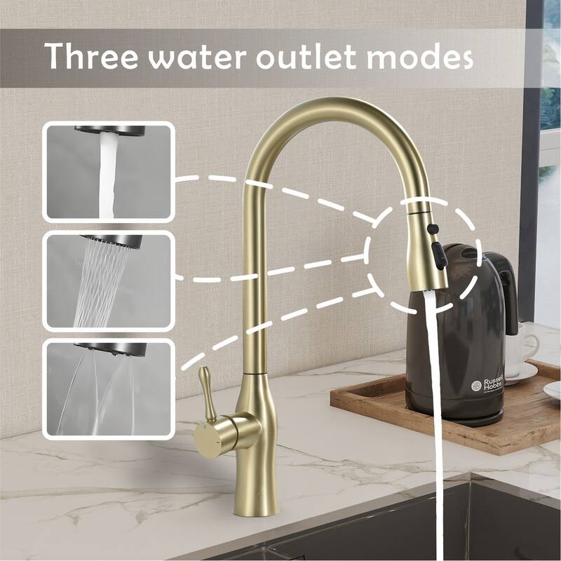 Topcraft Single Handle Pull Down Kitchen Sink Faucet