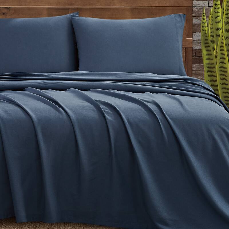 Frye Cotton Linen Blend 4 Piece Sheet Set On Sale Bed Bath & Beyond