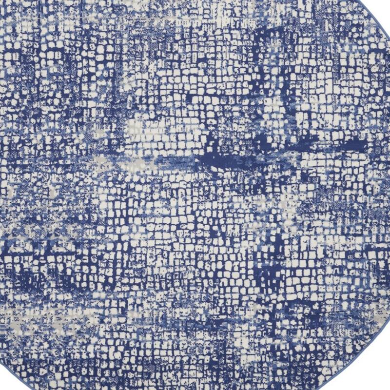 Power Loomed Geometric Abstract Modern Stain Resistant Area Rug - 96' X '96' X '0.39