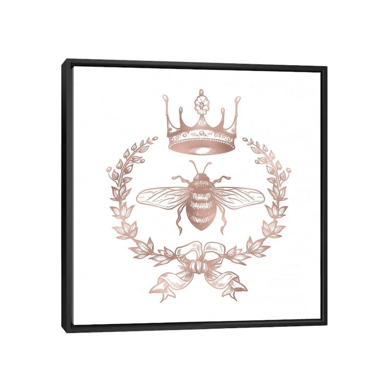 iCanvas "Queen Bee" by Nature Magick Framed Canvas Print - Black - 37x37