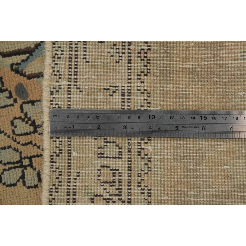 Hand Knotted Oriental 100% Wool Carpet Traditional All-Over Oranges & Rust Tabriz Area Rug - 12' 3'' X 10' 0''