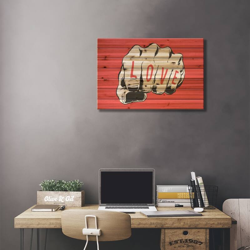 The Punch Print On Wood by Butcher Billy - Multi-Color