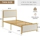 preview thumbnail 9 of 20, Javlergo Set of 2 Twin Kids Bed Frame with Upholstered Tufted Headboard & Footboard Heavy Duty No Box Spring Needed Bed for kid