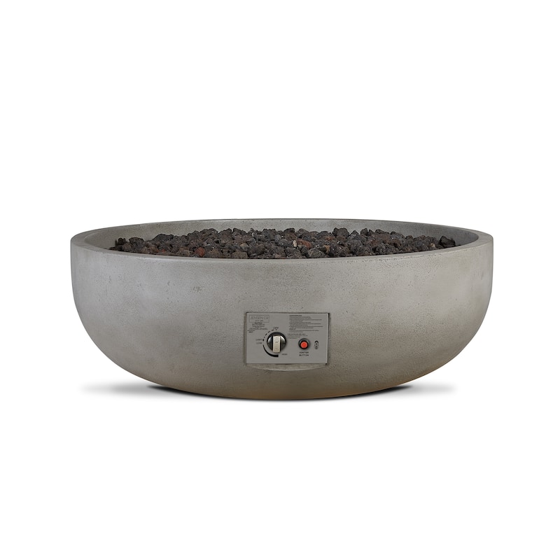 Bryce 38" LP Fire Bowl in Fog Made in the USA by Real Flame