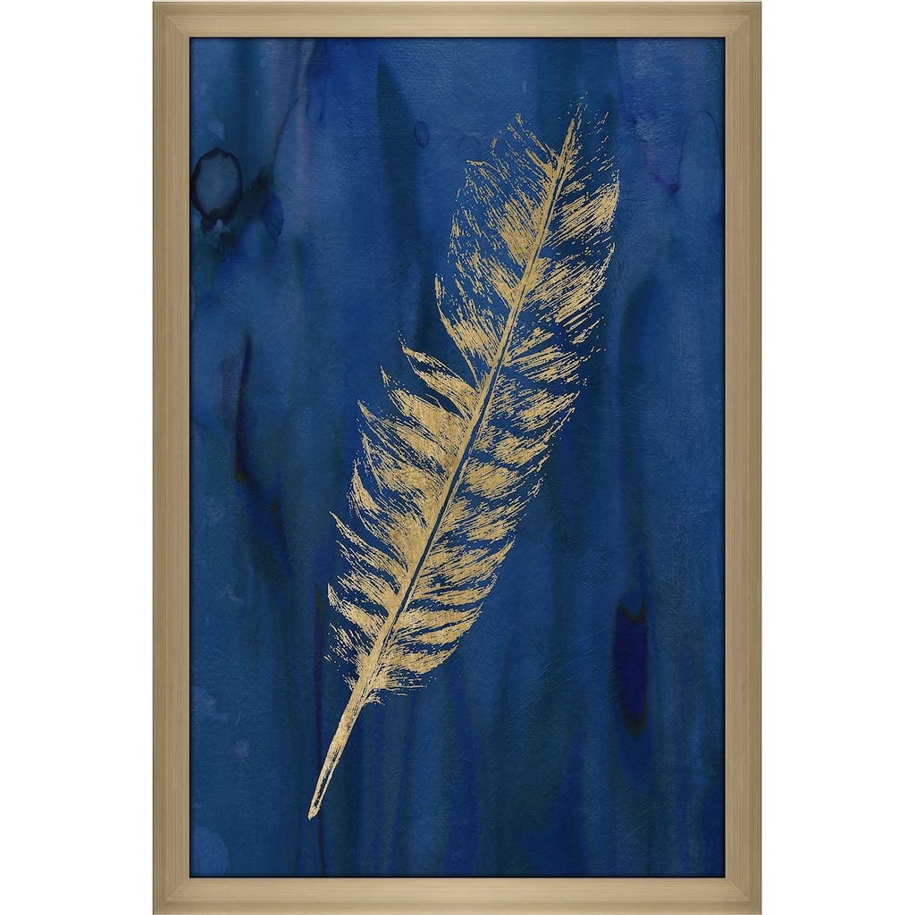 "Golden Feather I" by Carol Robinson Print on Acrylic