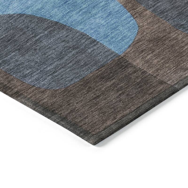 HomeRoots Abstract Transitional Rectangle Outdoor Rug