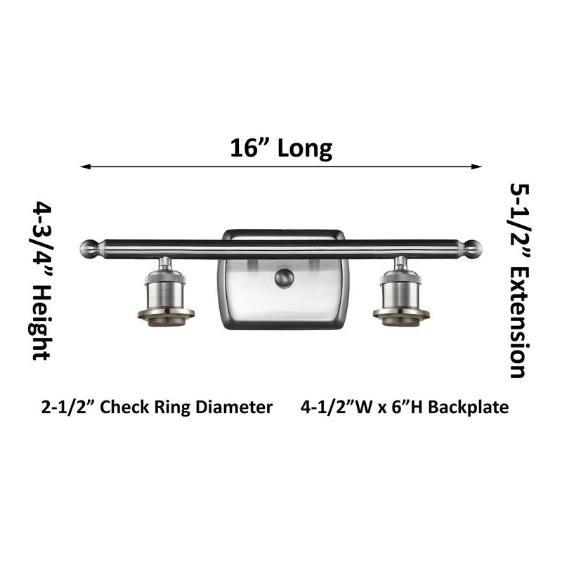 Innovations Lighting Endless Possibilities Ballston - Farmhouse Rope - 2 Light 18" Bath Vanity Light