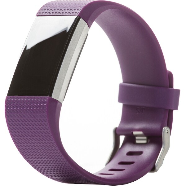 fitbit charge 2 heart rate fitness wristband plum large
