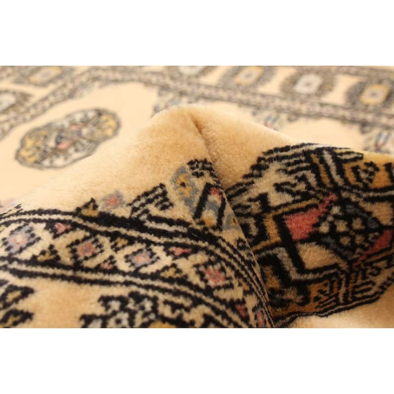 ECARPETGALLERY Hand-knotted Peshawar Bokhara Beige Wool Rug - 3'3 x 5'4