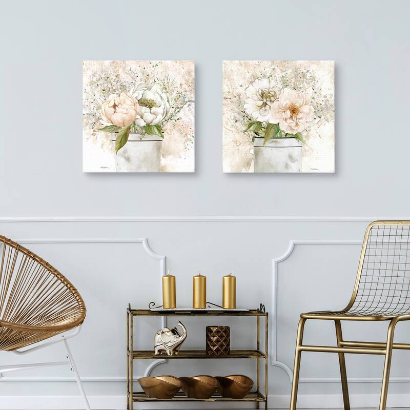 Charming Bouquet 1, Charming Bouquet 2 by Carol Robinson Canvas Art Prints