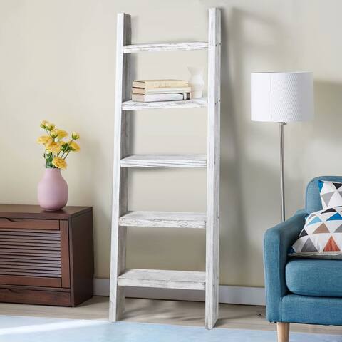 Rustic Vintage Blanket Ladder Decorative Wood Ladder Shelf