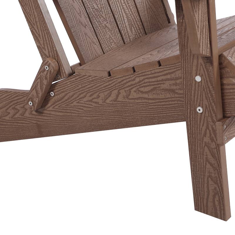 Seaton Folding Poly Adirondack Chair with Pull-out Ottoman, Set of 2