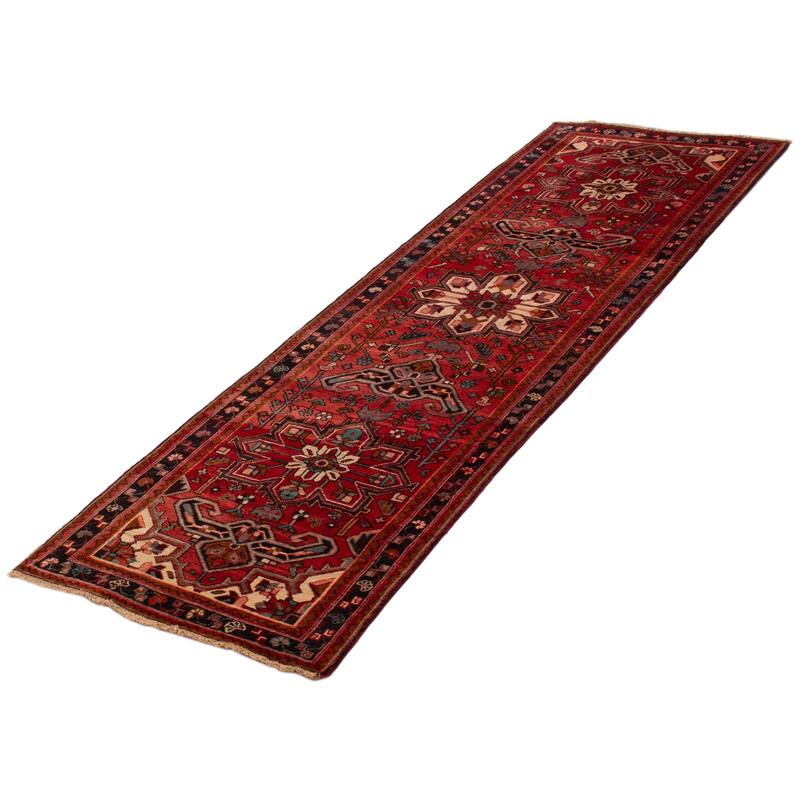 ECARPETGALLERY Hand-knotted Konya Anatolian Red Wool Rug - 3'4 x 10'5