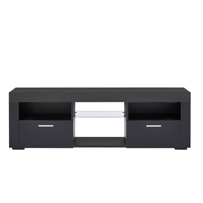 51" Classic Style Modern TV Stand with LED Lights