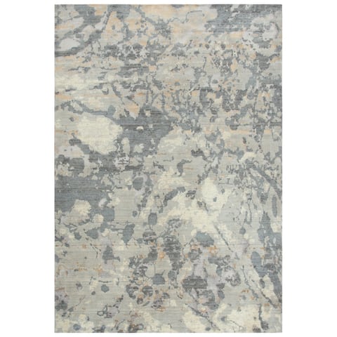 Alora Decor Essential Grey, Ivory, and Tan Abstract Wool Blend Rug