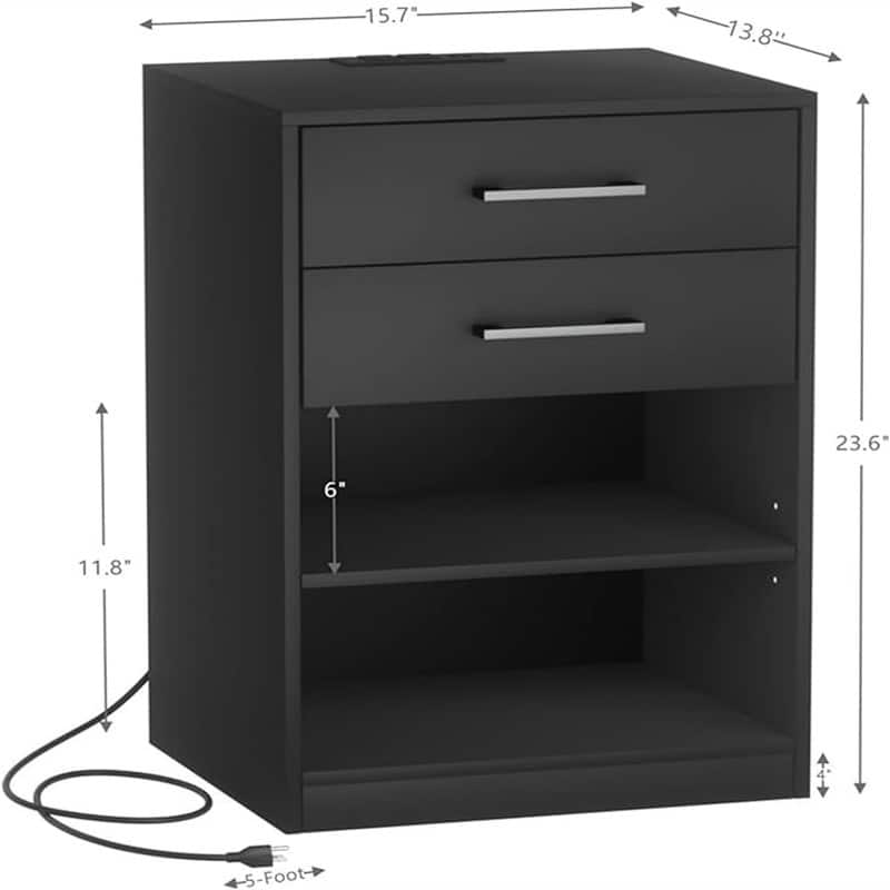 Nightstands Set of 2 with 2 Drawers
