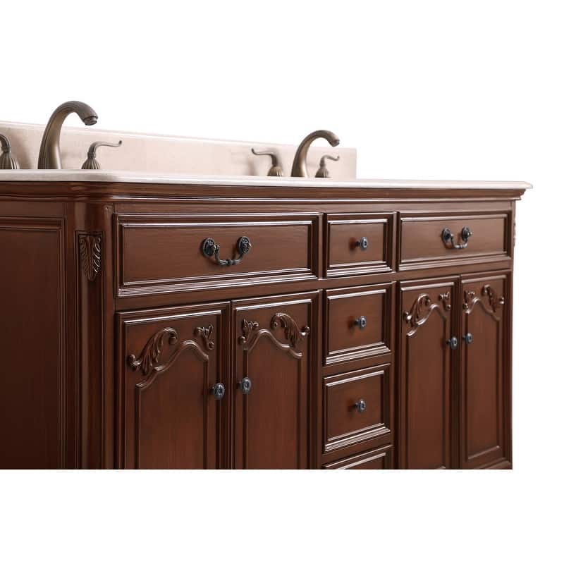 60" Double Bathroom Vanity Sink