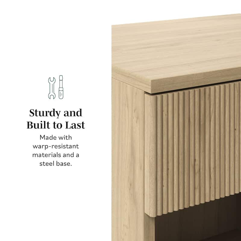 Middlebrook Designs Modern Fluted-Drawer Nightstand (Set of 2)
