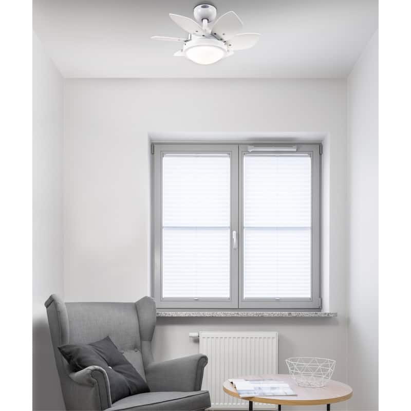 Westinghouse Lighting Quince 24-Inch 6-Blade Indoor Ceiling Fan with Dimmable LED Light Fixture and Opal Frosted Glass