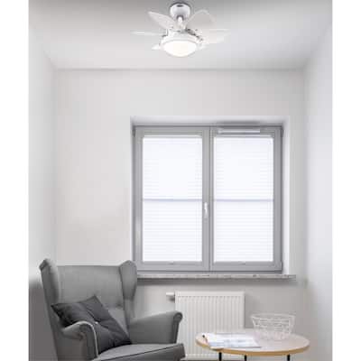 Westinghouse Lighting Quince 24-Inch 6-Blade Indoor Ceiling Fan with Dimmable LED Light Fixture and Opal Frosted Glass