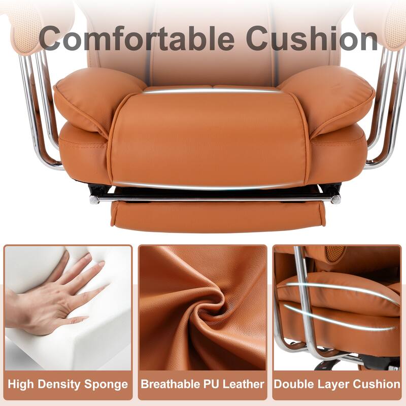 Executive Chair with Headrest Footrest Lumbar Pillow
