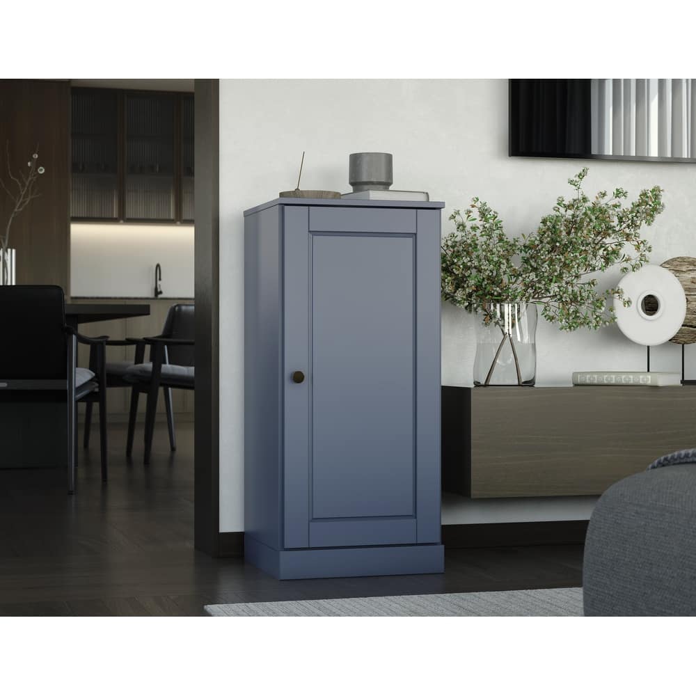 Palace Imports 100% Solid Wood 3-Shelf Bookcase with Raised Panel Door and Adjustable Shelves